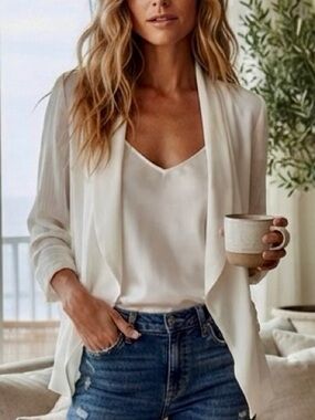 Casual white blazer